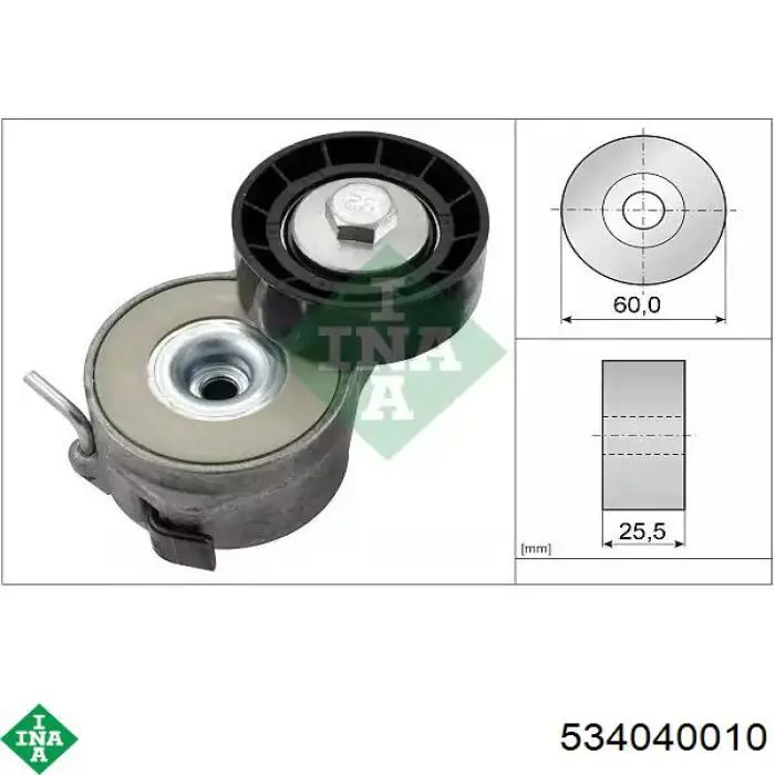 Reguladora de tensão da correia de transmissão INA 534040010 preço, a partir de 32,47 USD