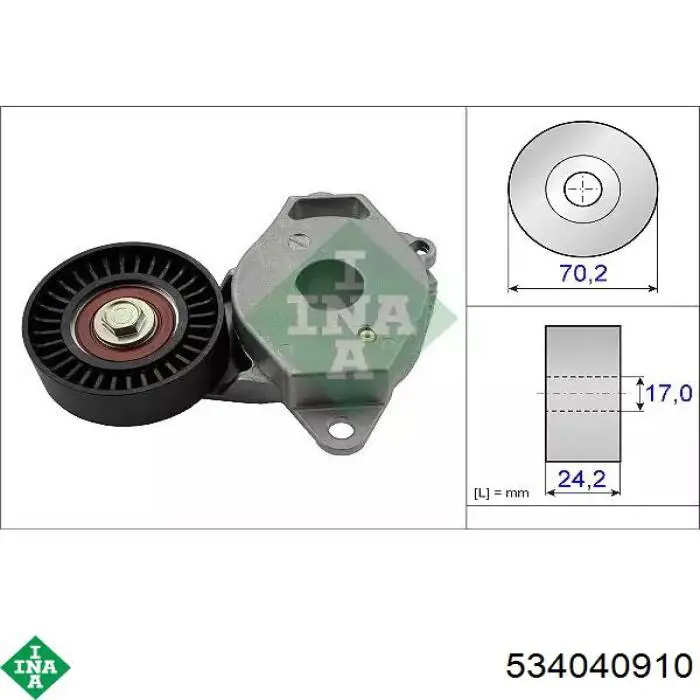 Reguladora de tensão da correia de transmissão INA 534040910 preço, a partir de 61,79 USD