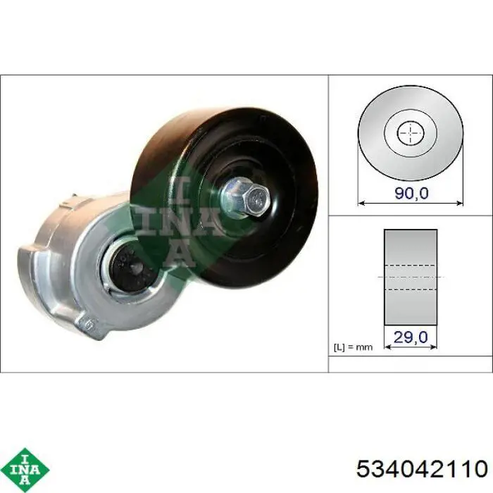 Reguladora de tensão da correia de transmissão INA 534042110 preço, a partir de 23,34 USD