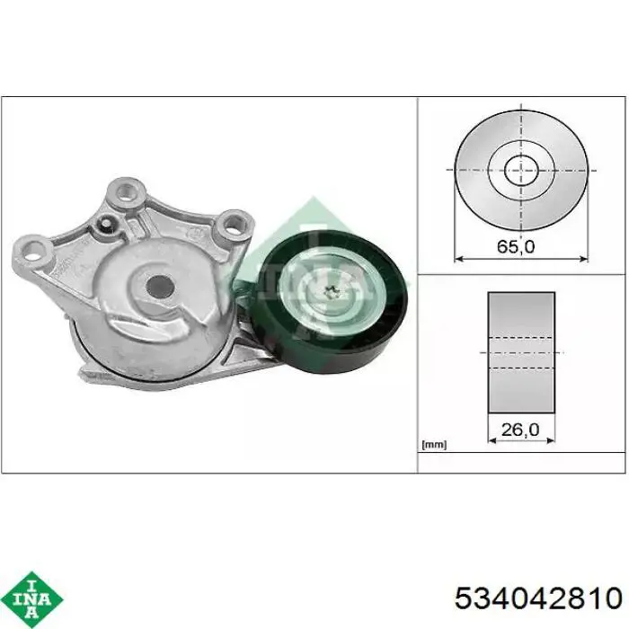 Reguladora de tensão da correia de transmissão INA 534042810 preço, a partir de 46,12 USD