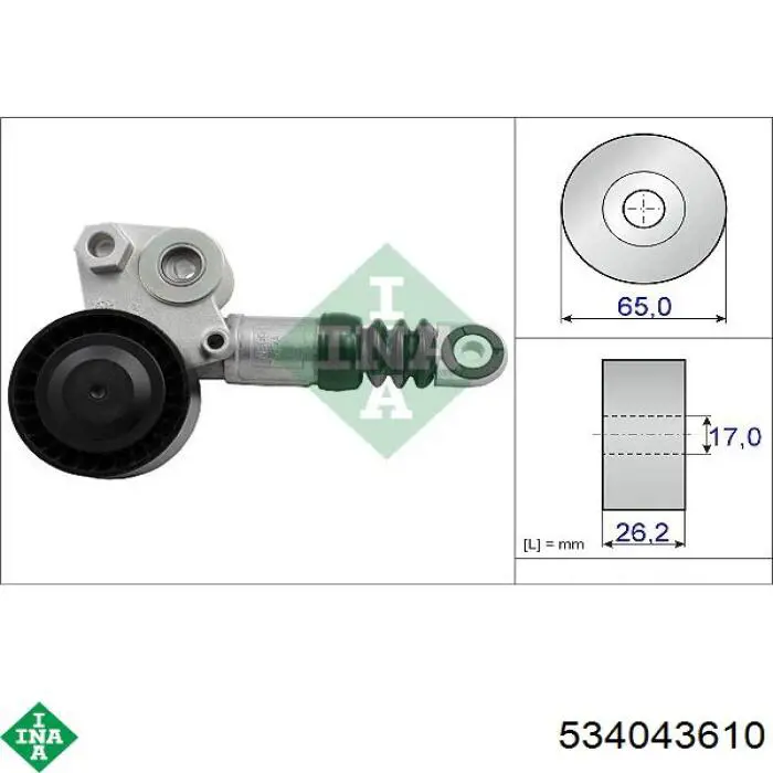 Reguladora de tensão da correia de transmissão INA 534043610 preço, a partir de 19,39 USD