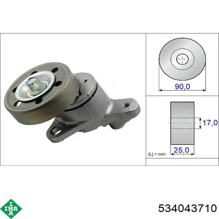 Reguladora de tensão da correia de transmissão INA 534043710 preço, a partir de 119,16 USD