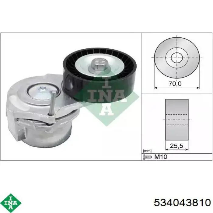 Reguladora de tensão da correia de transmissão INA 534043810 preço, a partir de 53,22 USD