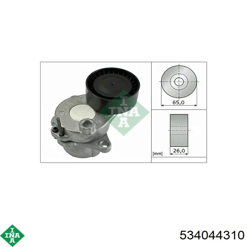 Reguladora de tensão da correia de transmissão INA 534044310 preço, a partir de 95,34 USD