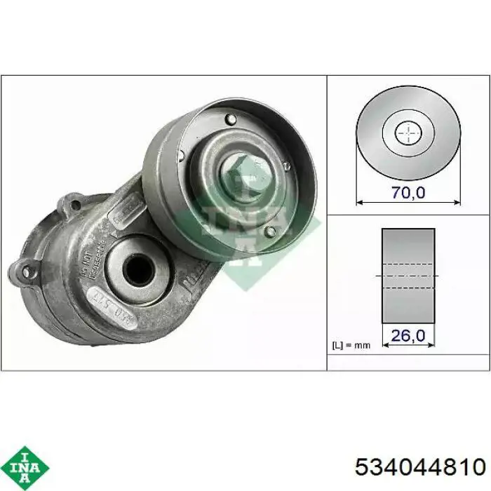 Reguladora de tensão da correia de transmissão INA 534044810 preço, a partir de 91,46 USD