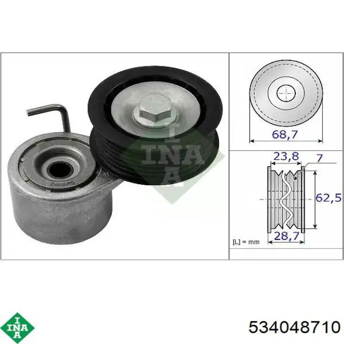 Reguladora de tensão da correia de transmissão INA 534048710 preço, a partir de 21,68 USD