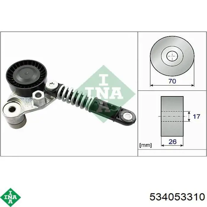Compre 534053310 INA Reguladora de tensão da correia de transmissão