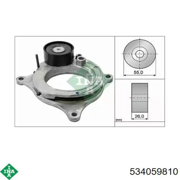 Reguladora de tensão da correia de transmissão INA 534059810 preço, a partir de 66,99 USD