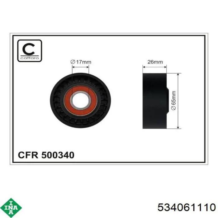 Reguladora de tensão da correia de transmissão INA 534061110 preço, a partir de 60,90 USD