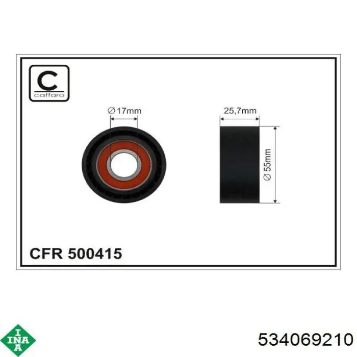 Reguladora de tensão da correia de transmissão INA 534069210 preço, a partir de 89,23 USD
