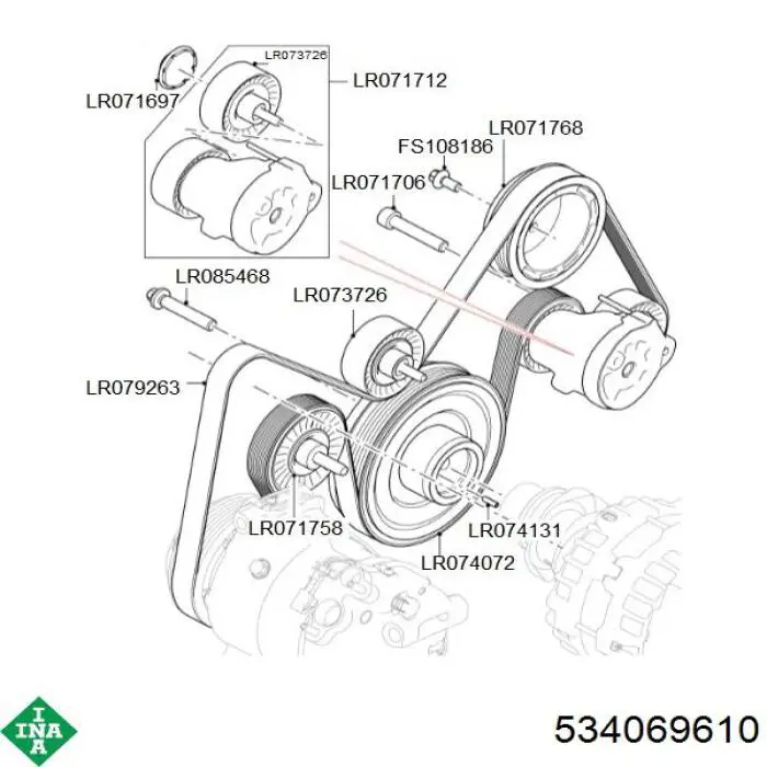 Reguladora de tensão da correia de transmissão Land Rover GX736B248AA preço, a partir de 93,64 USD