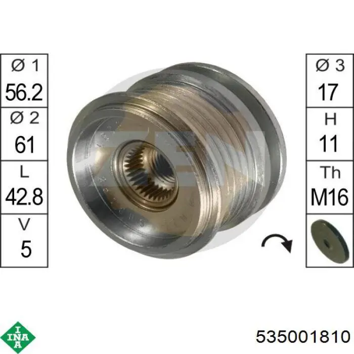Compre 535001810 INA Polia do gerador