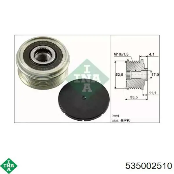 Polia do gerador INA 535002510 preço, a partir de 39,40 USD