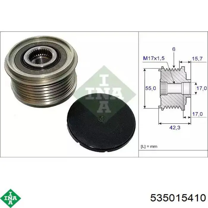 Polia do gerador INA 535015410 preço, a partir de 39,22 USD