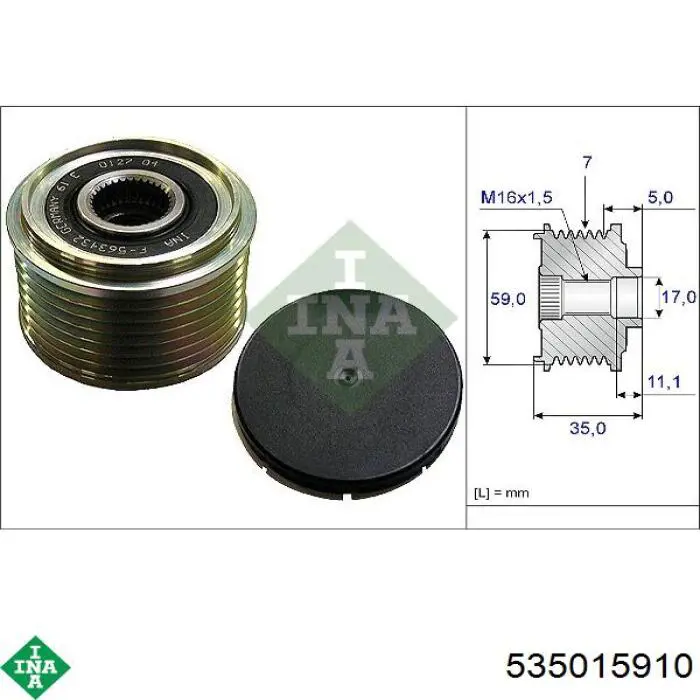 Compre 535015910 INA Polia do gerador