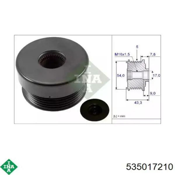 Compre 535017210 INA Polia do gerador