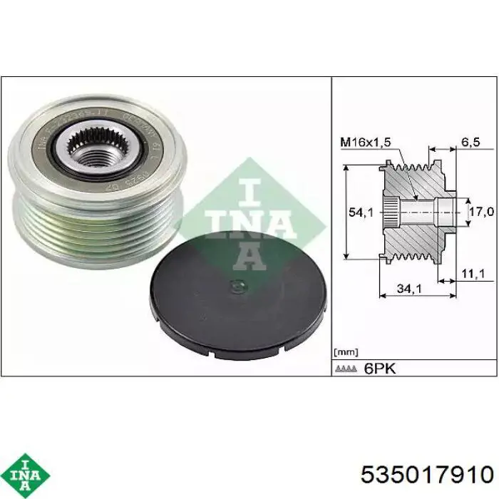 Polia do gerador INA 535017910 preço, a partir de 33,55 USD