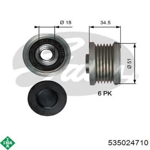 Compre 535024710 INA Polia do gerador