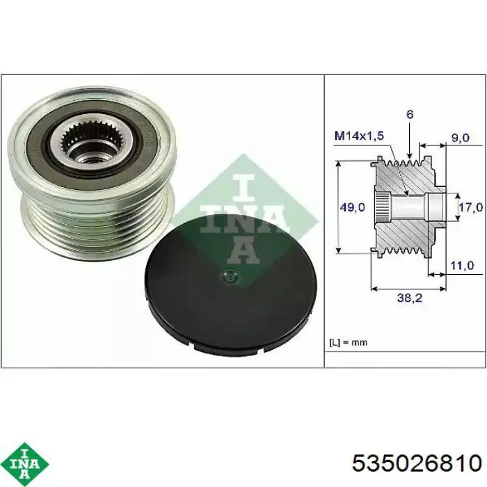 535026810 INA Polia do gerador