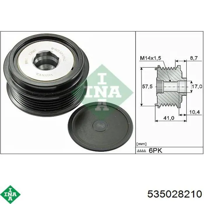 535028210 INA Polia do gerador