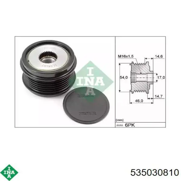 Polia do gerador INA 535030810 preço, a partir de 69,93 USD