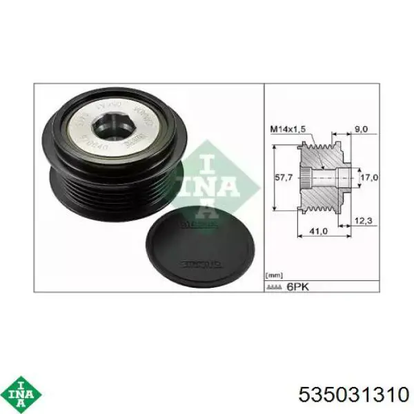 Polia do gerador INA 535031310 preço, a partir de 141,35 USD