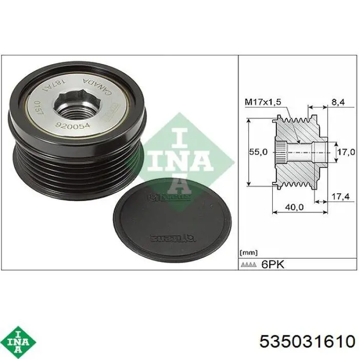 Polia do gerador Subaru 23752AA150 preço, a partir de 101,36 USD