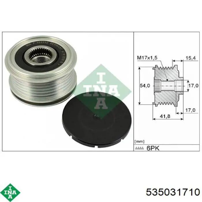 535031710 INA Polia do gerador