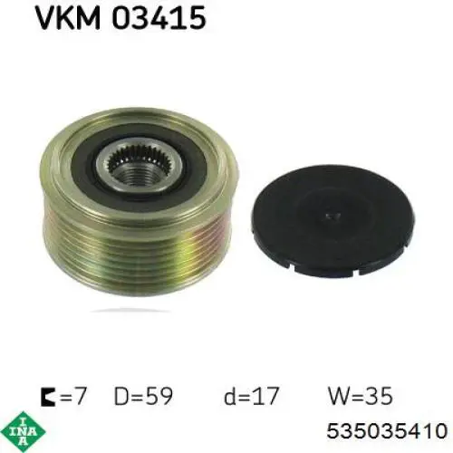 535035410 INA Polia do gerador
