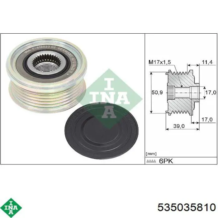 Polia do gerador Blue Print ADBP610167 preço, a partir de 36,90 USD