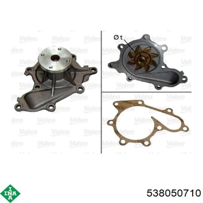 Bomba de água (bomba) de esfriamento INA 538050710 preço, a partir de 71,13 USD