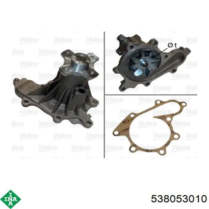 Bomba de água (bomba) de esfriamento INA 538053010 preço, a partir de 72,15 USD