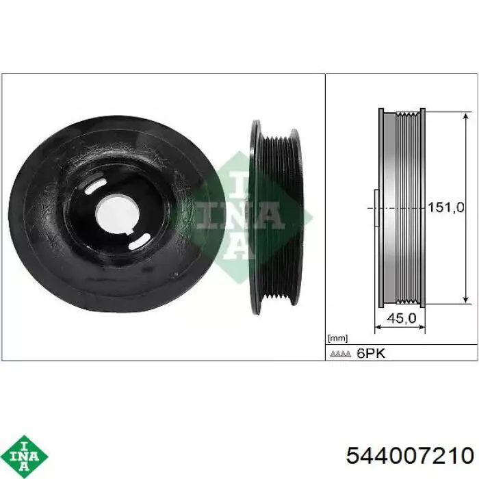 Polia de cambota INA 544007210 preço, a partir de 91,55 USD