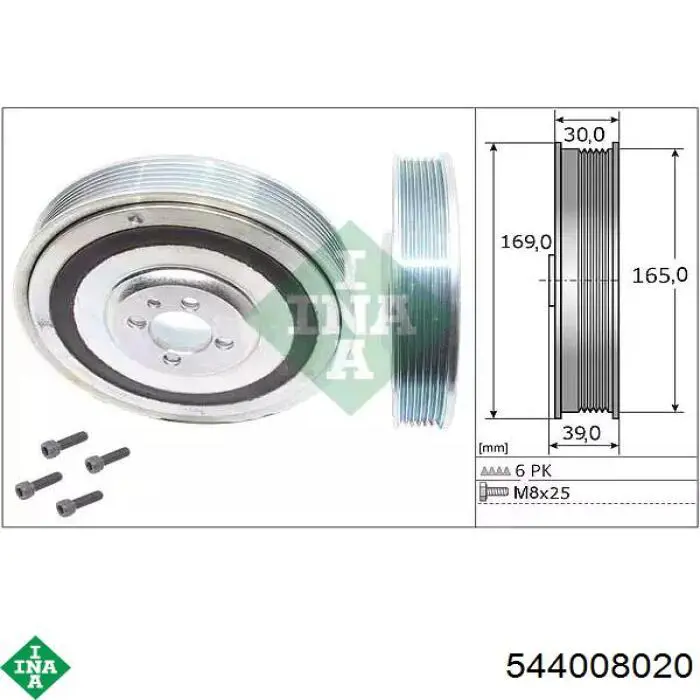 544008020 INA Polia de cambota