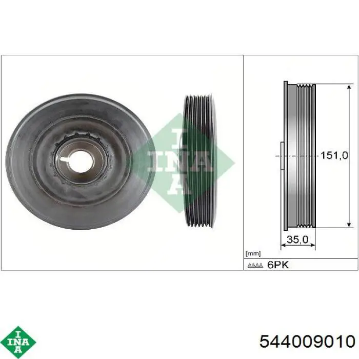 Compre 544009010 INA Polia de cambota