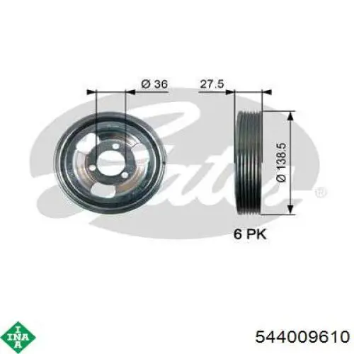 Compre 544009610 INA Polia de cambota