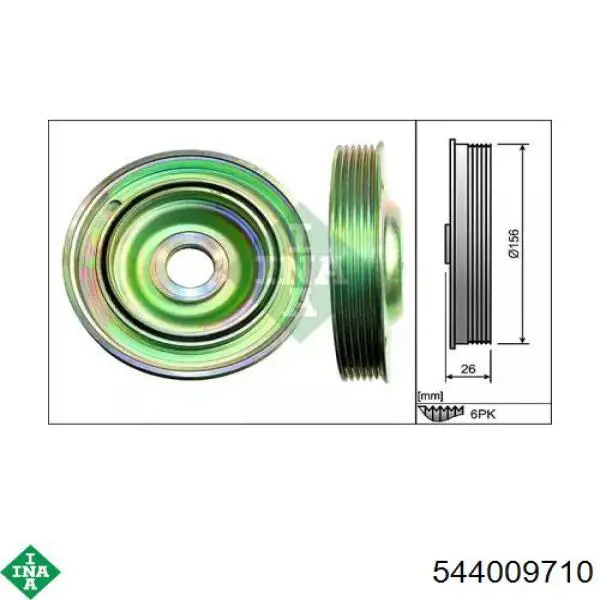544009710 INA Polia de cambota