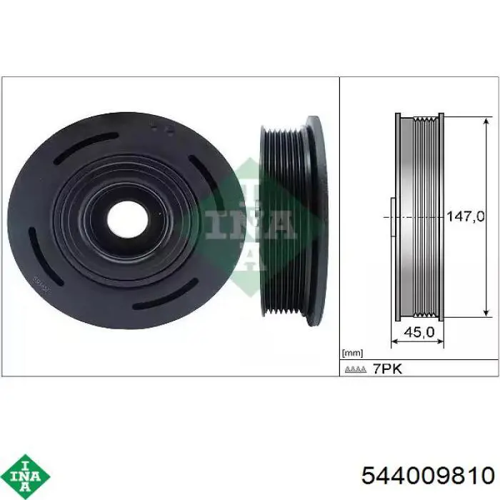 544009810 INA Polia de cambota