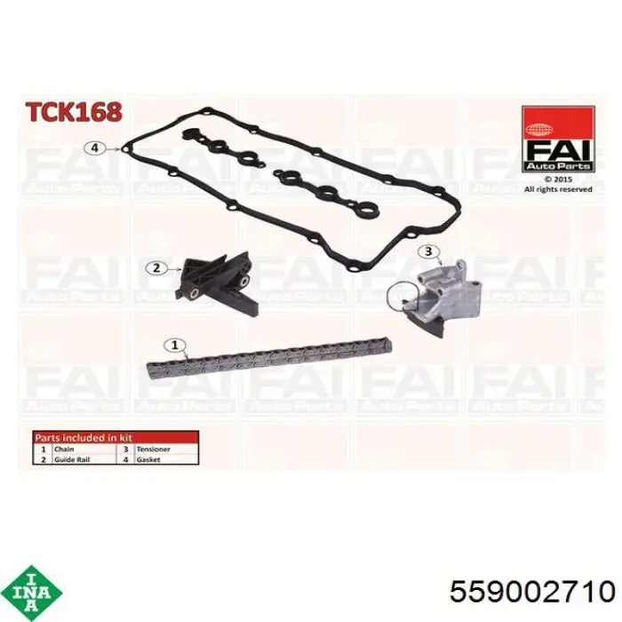 Cadeia superior do mecanismo de distribuição de gás, kit INA 559002710 preço, a partir de 89,22 USD