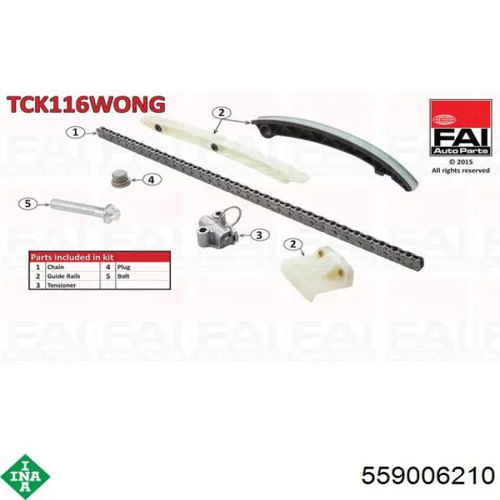 Cadeia do mecanismo de distribuição de gás, kit INA 559006210 preço, a partir de 117,51 USD
