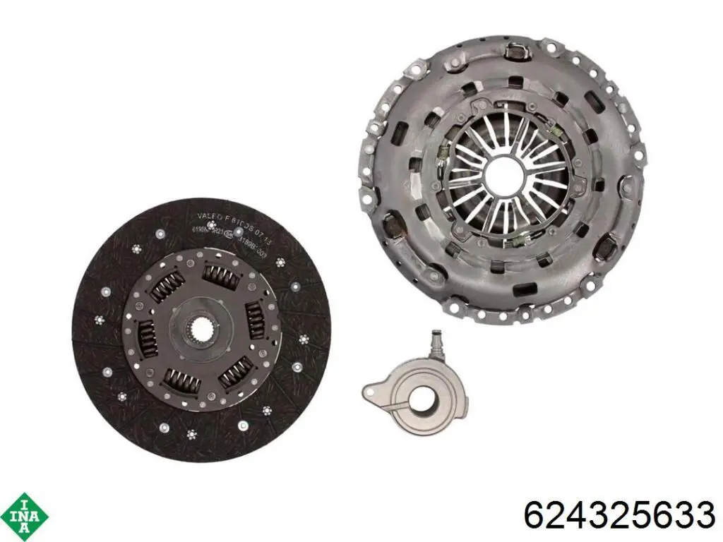 Compre 624325633 INA Kit de embraiagem (3 peças)