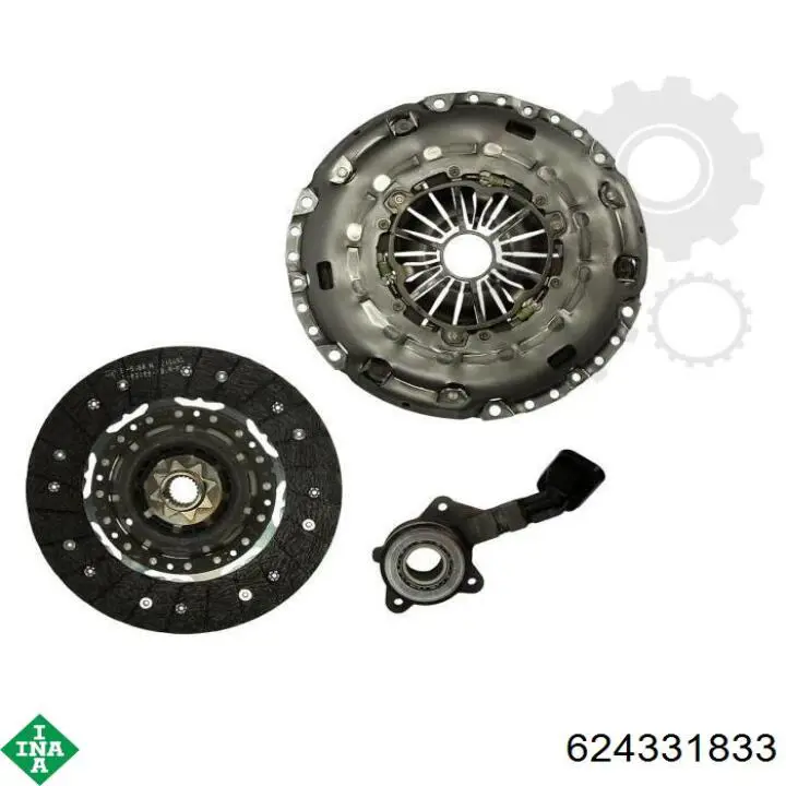 Kit de embraiagem (3 peças) 624331833 INA