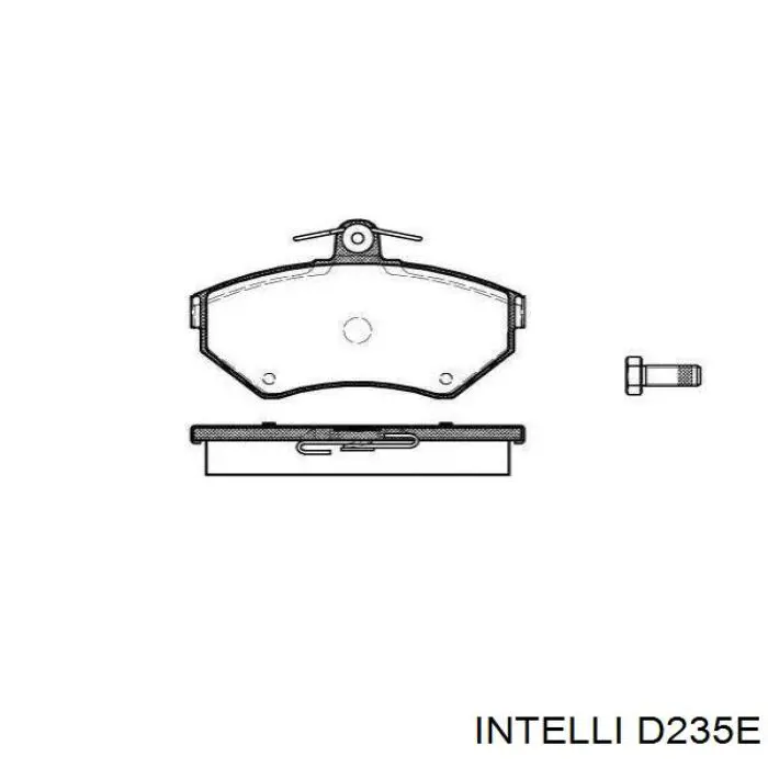 D235E Intelli Sapatas do freio traseiras de disco