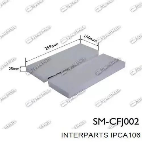 Filtro de salão IPCA106 Interparts