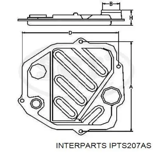 Filtro da Caixa Automática de Mudança Interparts IPTS207AS preço, a partir de 18,42 USD