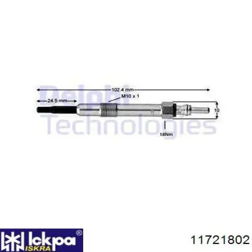 Vela de incandescência Iskra 11721802 preço, a partir de 14,99 USD