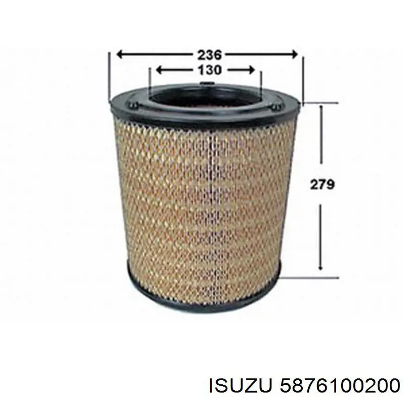 Filtro de ar Isuzu 5876100200 preço, a partir de 58,00 USD