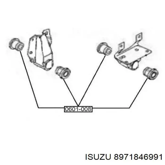 Compre 8971846991 Isuzu Bloco silencioso (bucha) da suspensão de lâminas dianteira