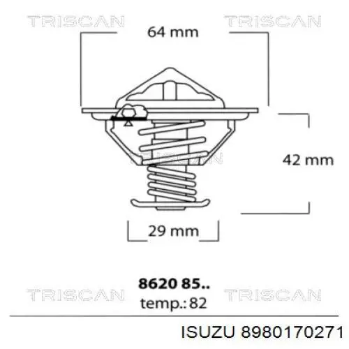 8980170271 Isuzu Termostato