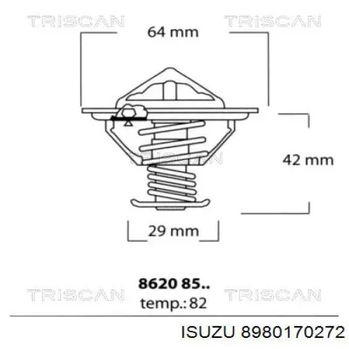 8980170272 Isuzu Termostato